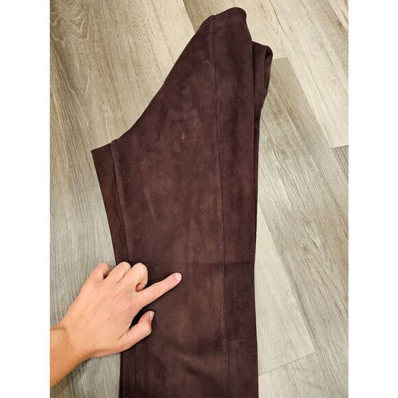 Ann Taylor size 8 Petite Brown Suede Look Pants - Picture 8 of 11